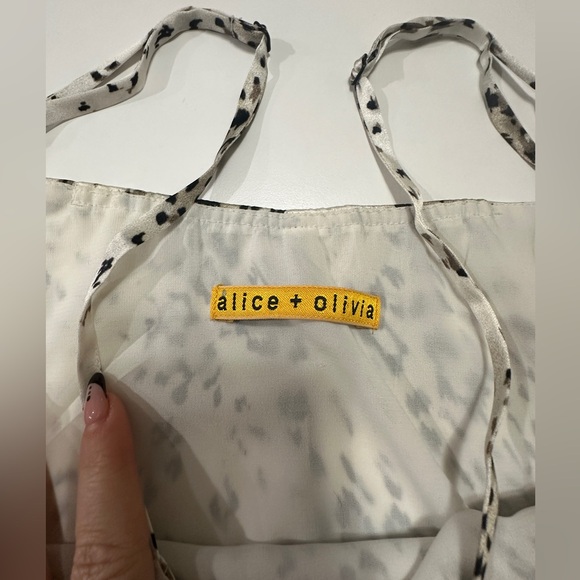 Alice + Olivia Silk Animal Print Slip Mini Dress Small - Picture 4 of 5